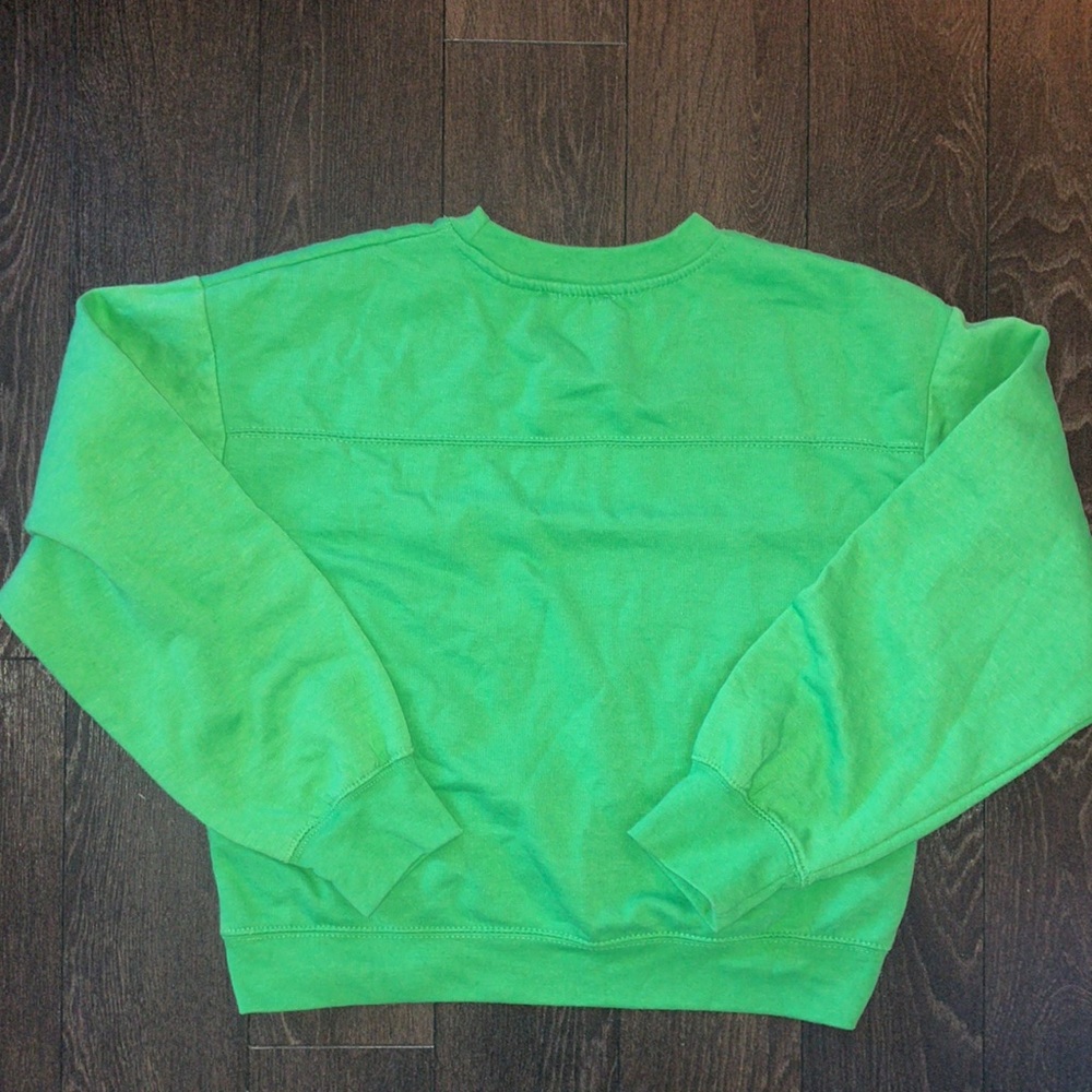 Green cropped sweat shirt - Picture 7 of 9